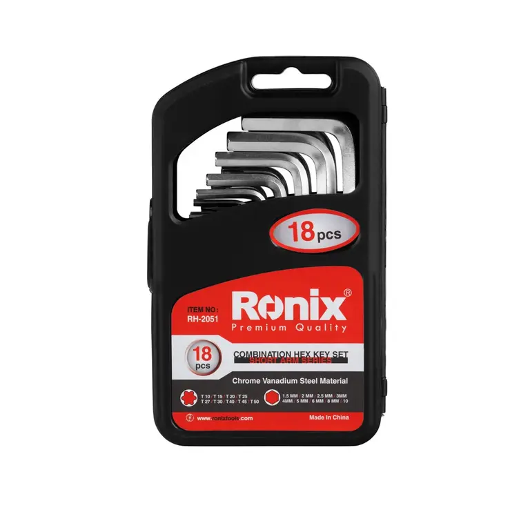 Jogo De Chaves Allen E Torx Magnetica 18 Peças Ronix Rh-2051