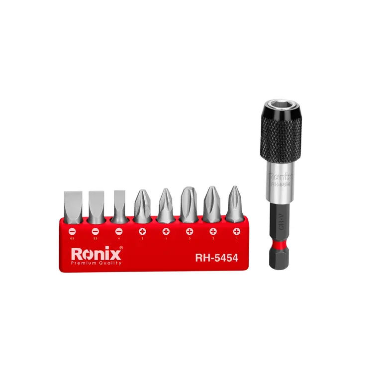 Jogo De Bits De Parafusadeira 9 Peças Ronix RH-5454